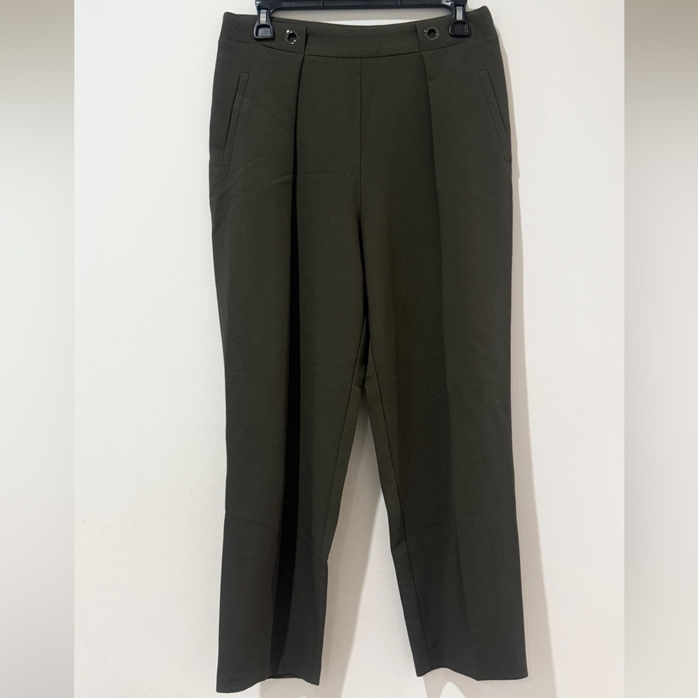 Topshop Khaki Green Cropped Pants